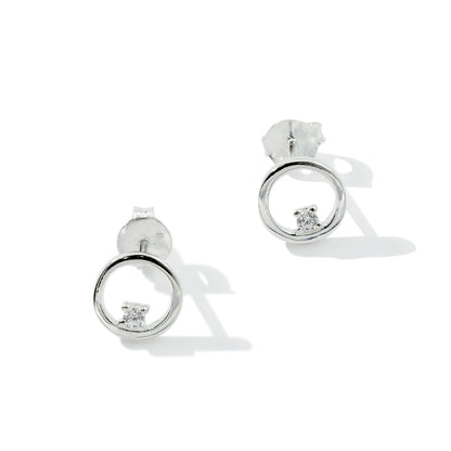 EARRING ROUND ZIRCONIA E4867SCZ