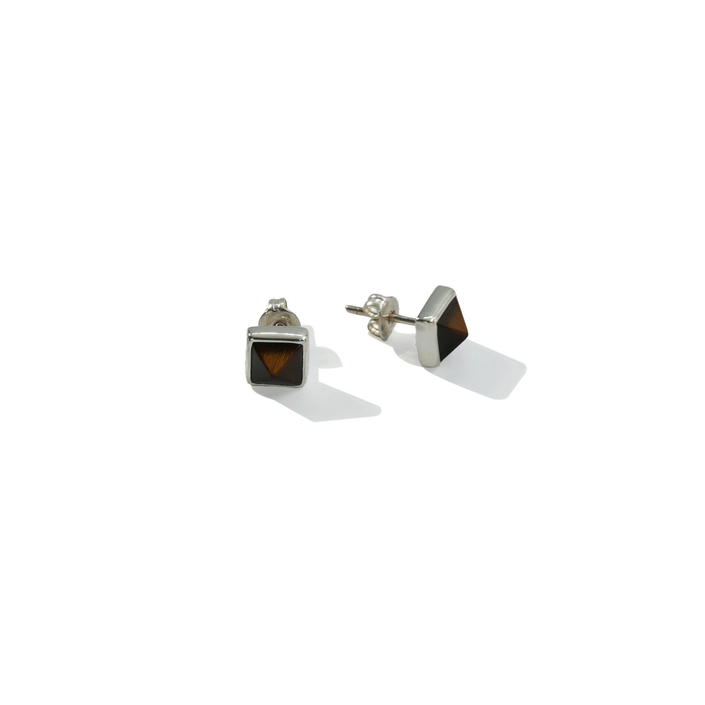 EARRING STUD TIGER EYE