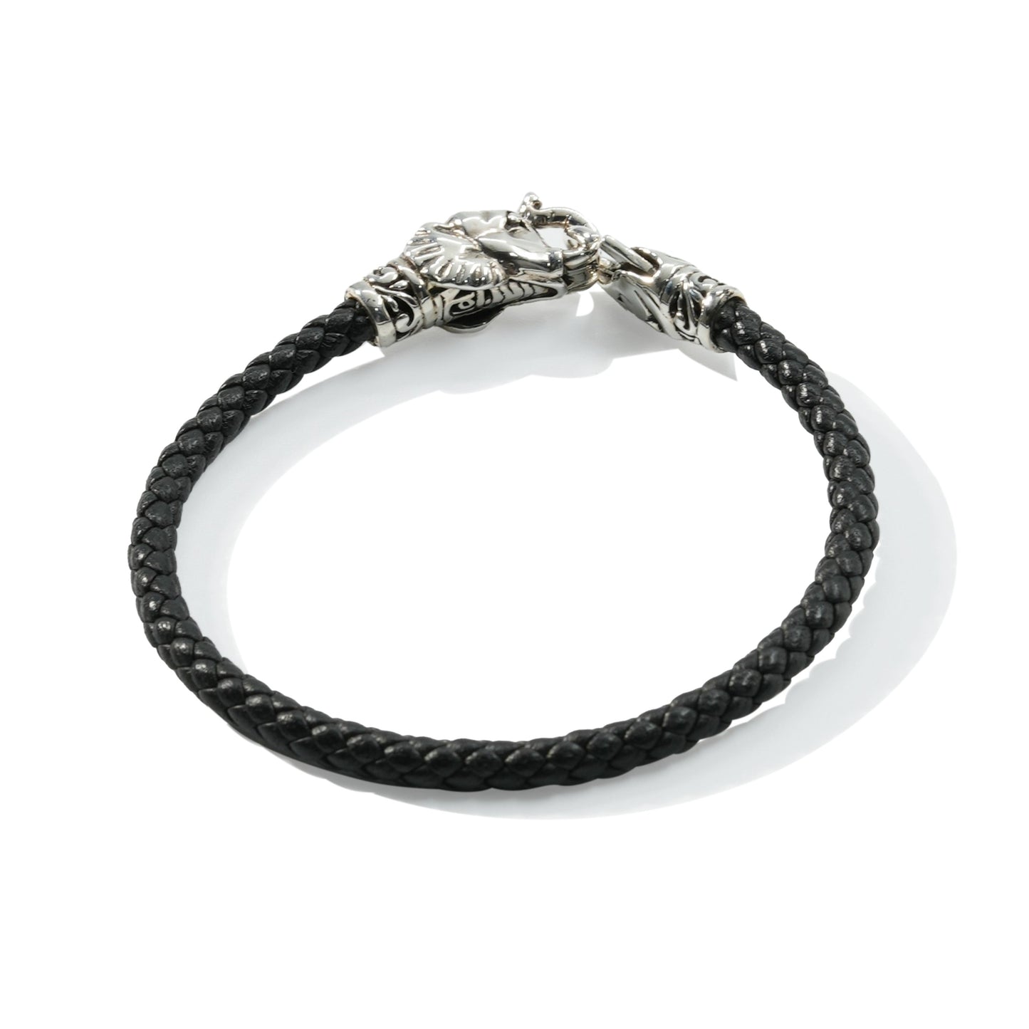 BRACELET LEATHER ELEPHANT HEAD WITH CLASP