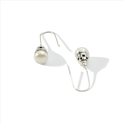 EARRING STUPA BOROBUDDHA FRESH WATER PEARL