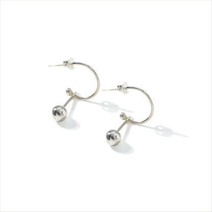 EARRING HOOP TUBE BALL  011-34594