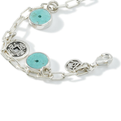 BRACELET LINK CHINESE COINS CHARMS