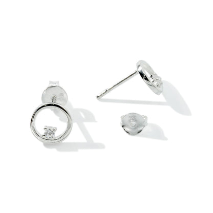 EARRING ROUND ZIRCONIA E4867SCZ