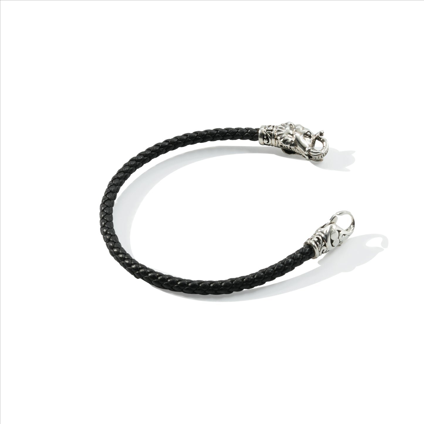 BRACELET LEATHER ELEPHANT HEAD WITH CLASP