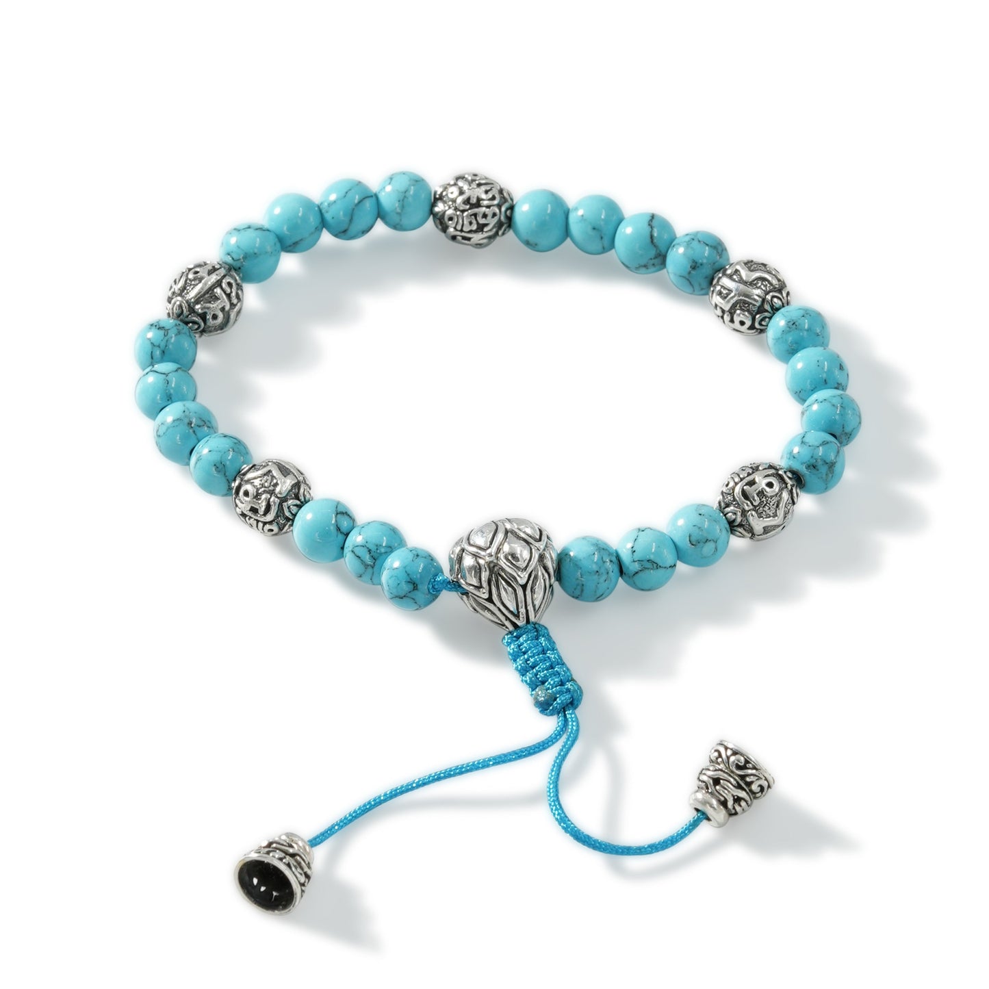 BRACELET SHAMBALA TIBETAN OM TURQUOISE