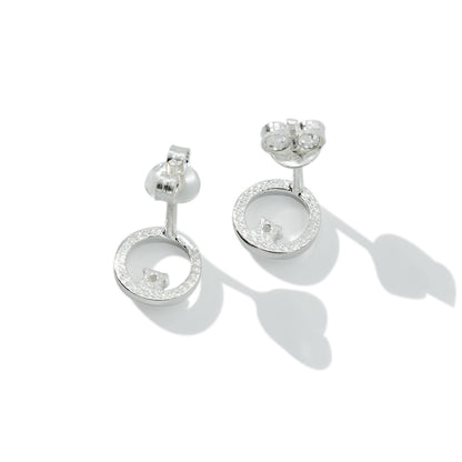 EARRING ROUND ZIRCONIA E4867SCZ