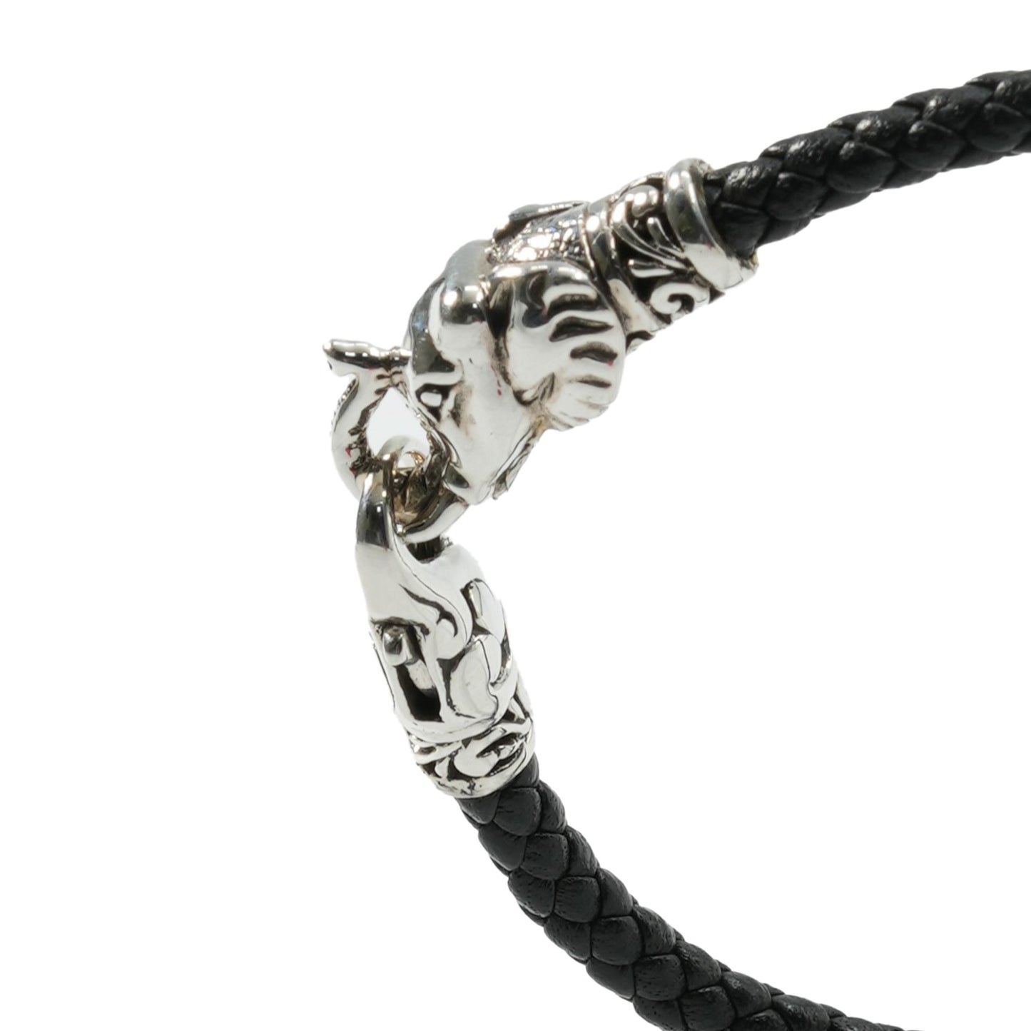 BRACELET LEATHER ELEPHANT HEAD WITH CLASP