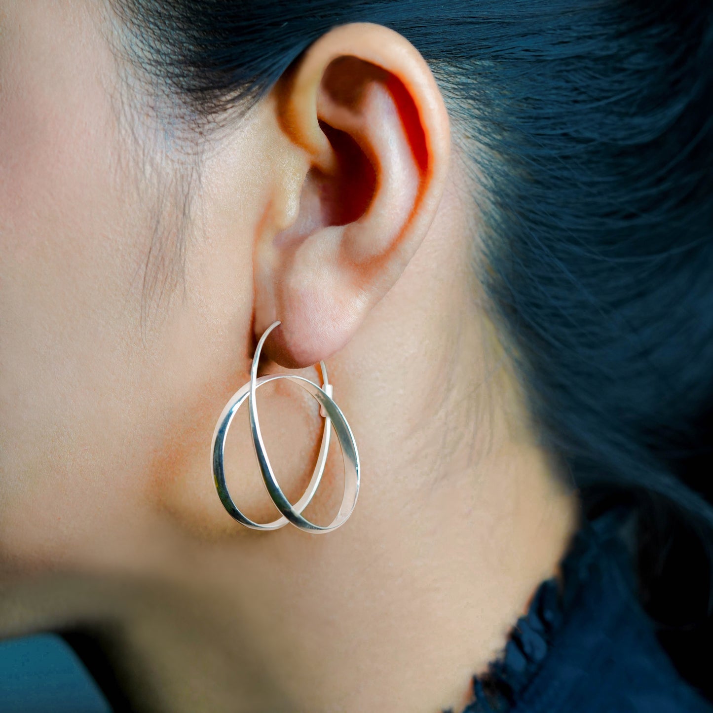 EARRING SWIRL PLAIN