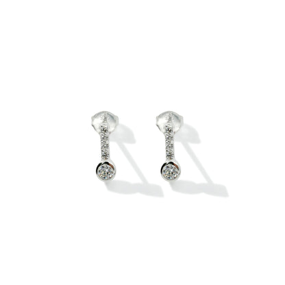 EARRING LINEAR ROUND ZIRCONIA